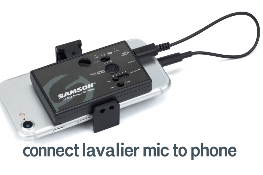 how to connect lavalier mic to phone