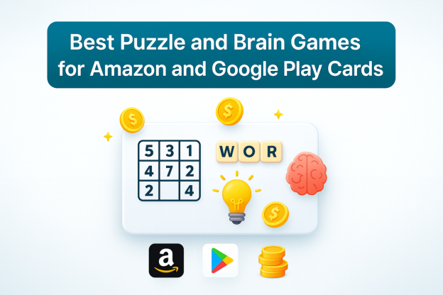 Best Puzzle and Brain Games That Give Coins for Amazon and Google Play Cards 2025 Puzzle and Brain